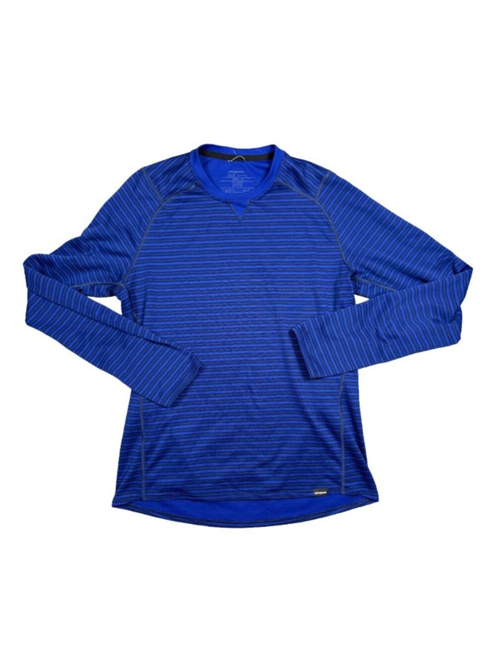 Patagonia Capilene 3 Midweight Shirt Men’s Medium Blue Striped Base Layer LS
